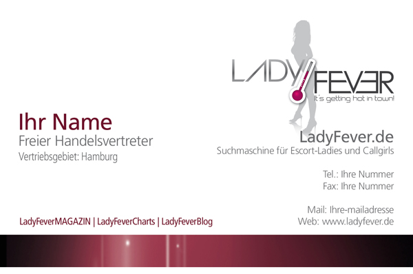 Handelsvertreter von LadyFever.de erhalten diese Visitenkarten!